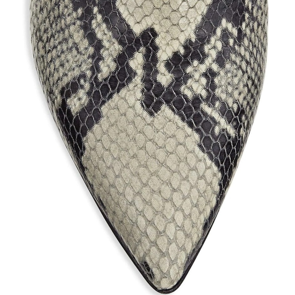 Paris Texas Python Print Knee High Boots